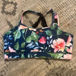 Senita Athletics Nursing Adjustable Go with the Flow Sports Bra floral